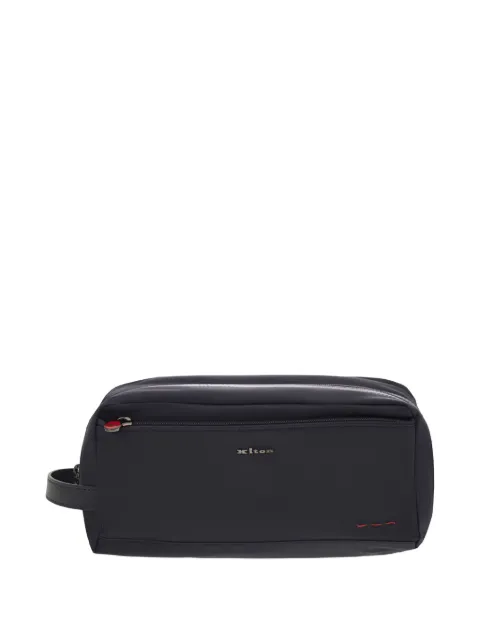 Kiton Necessaire de couro com zíper