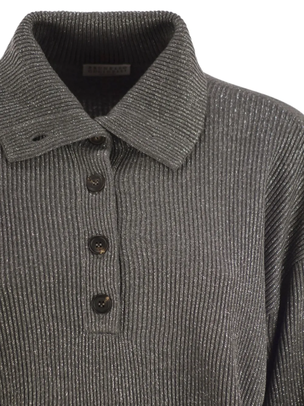 Brunello Cucinelli Trui met hoge kraag Grijs