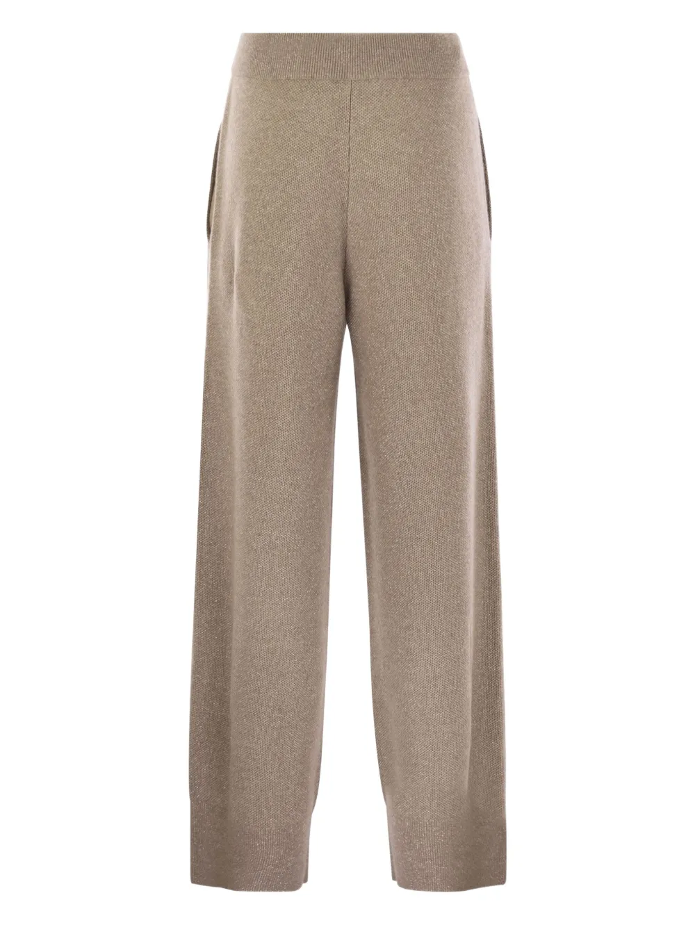 Brunello Cucinelli Ribgebreide trainingsbroek Beige