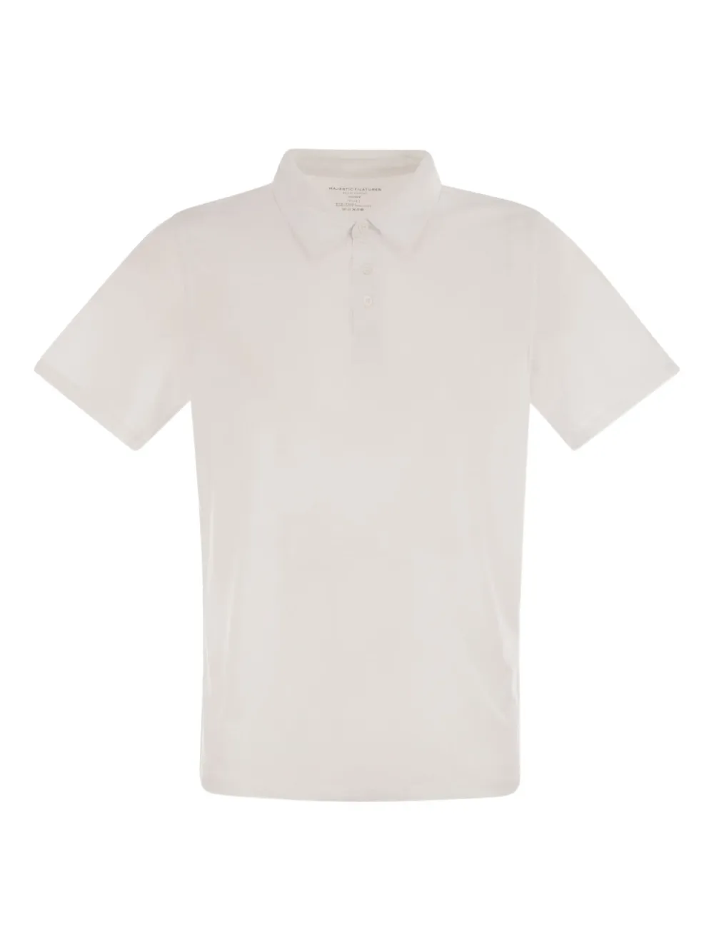 Majestic Filatures Polo a maniche corte con tre bottoni - Bianco