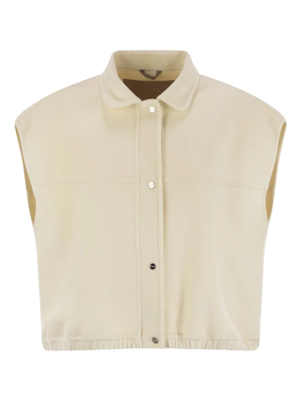 Herno Wollweste mit Druckknopfverschluss - Nude