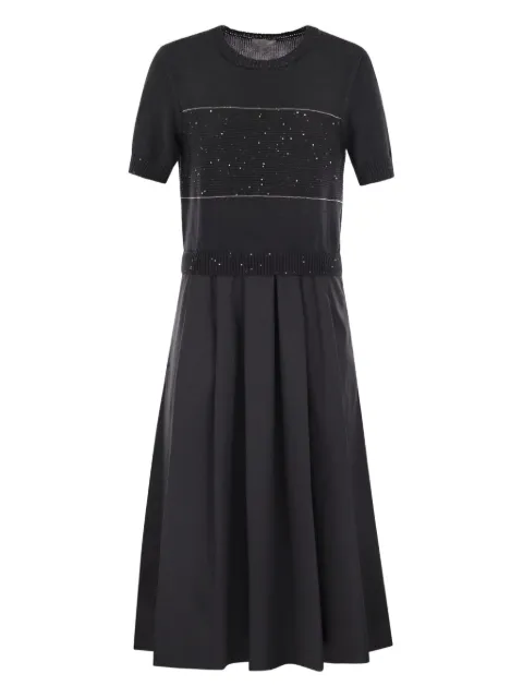 Peserico sequin-embellished pleated dress