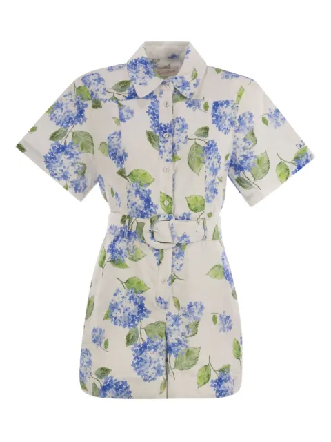 MC2 Saint Barth Carola floral-print belted playsuit