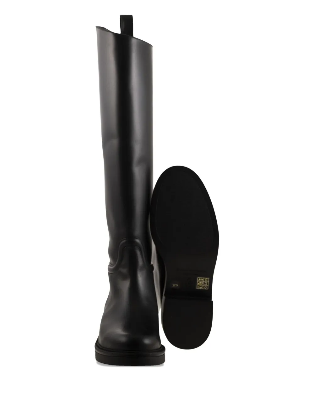 Stuart Weitzman 40 mm Celia leren laarzen met ronde neus Zwart
