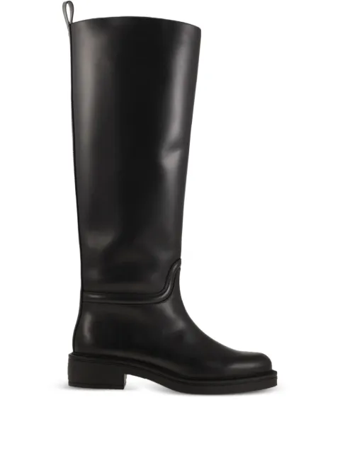 Stuart Weitzman 40mm Celia rounded-toe leather boots