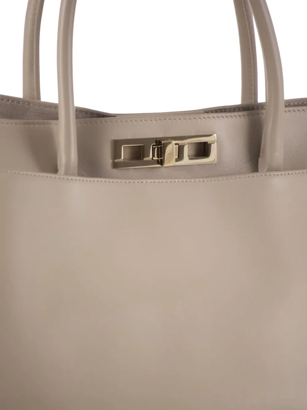 Fabiana Filippi Large Handbag With Metal Accessory In Neutral