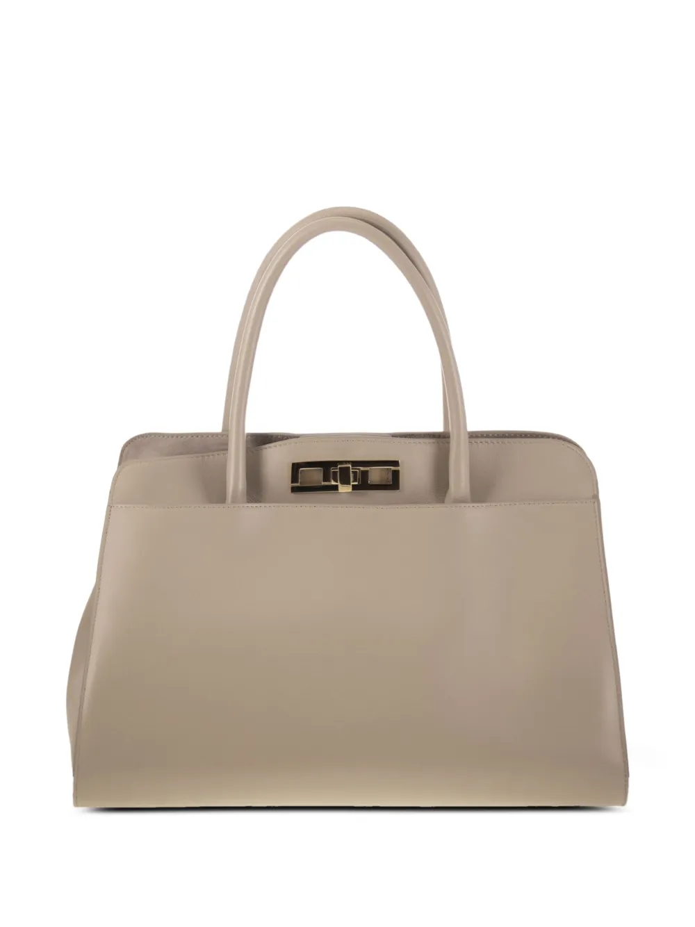 Fabiana Filippi Large Handbag With Metal Accessory In Neutral