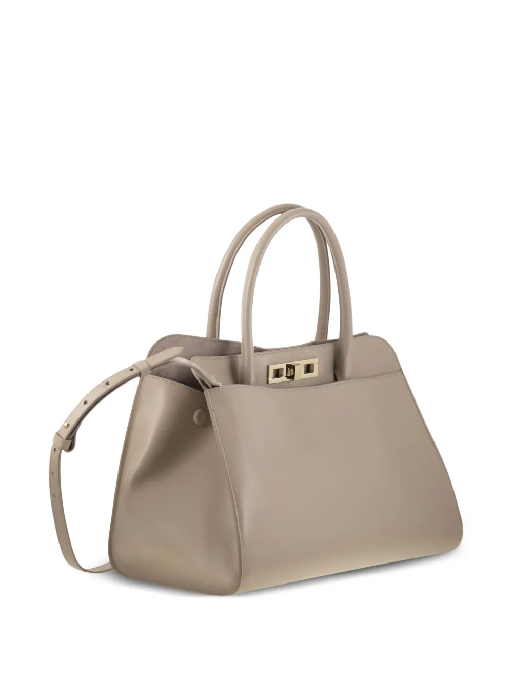 Fabiana Filippi Large Handbag With Metal Accessory In Neutral