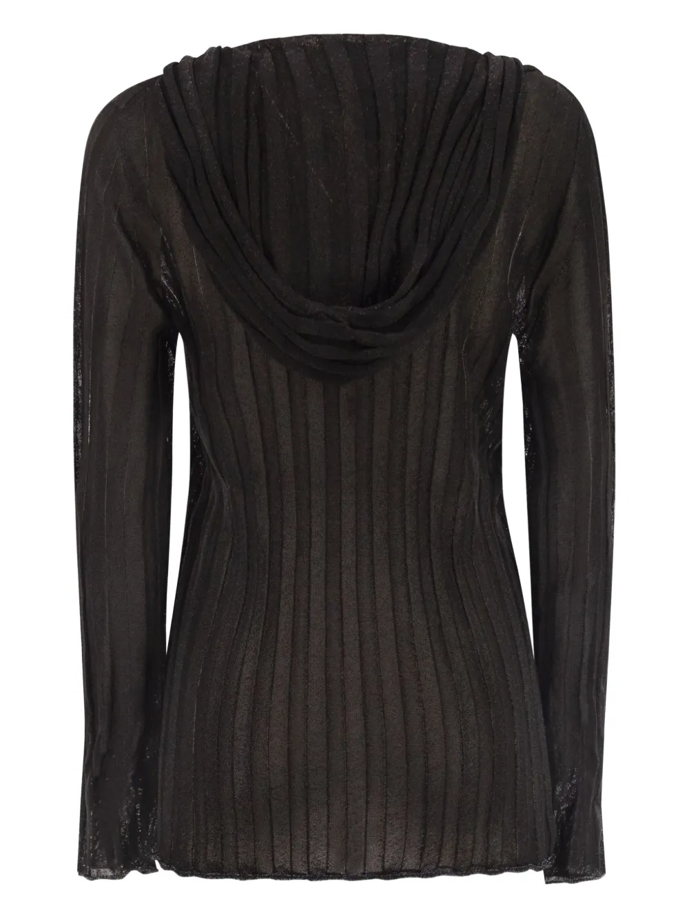 Fabiana Filippi Hoodie met V-hals - Zwart