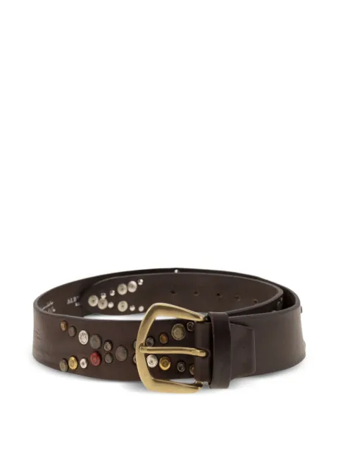 ALBERTO LUTI Studded leather belt