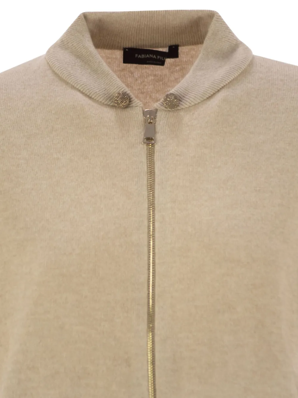 Fabiana Filippi Bomberjack met trekkoord Beige