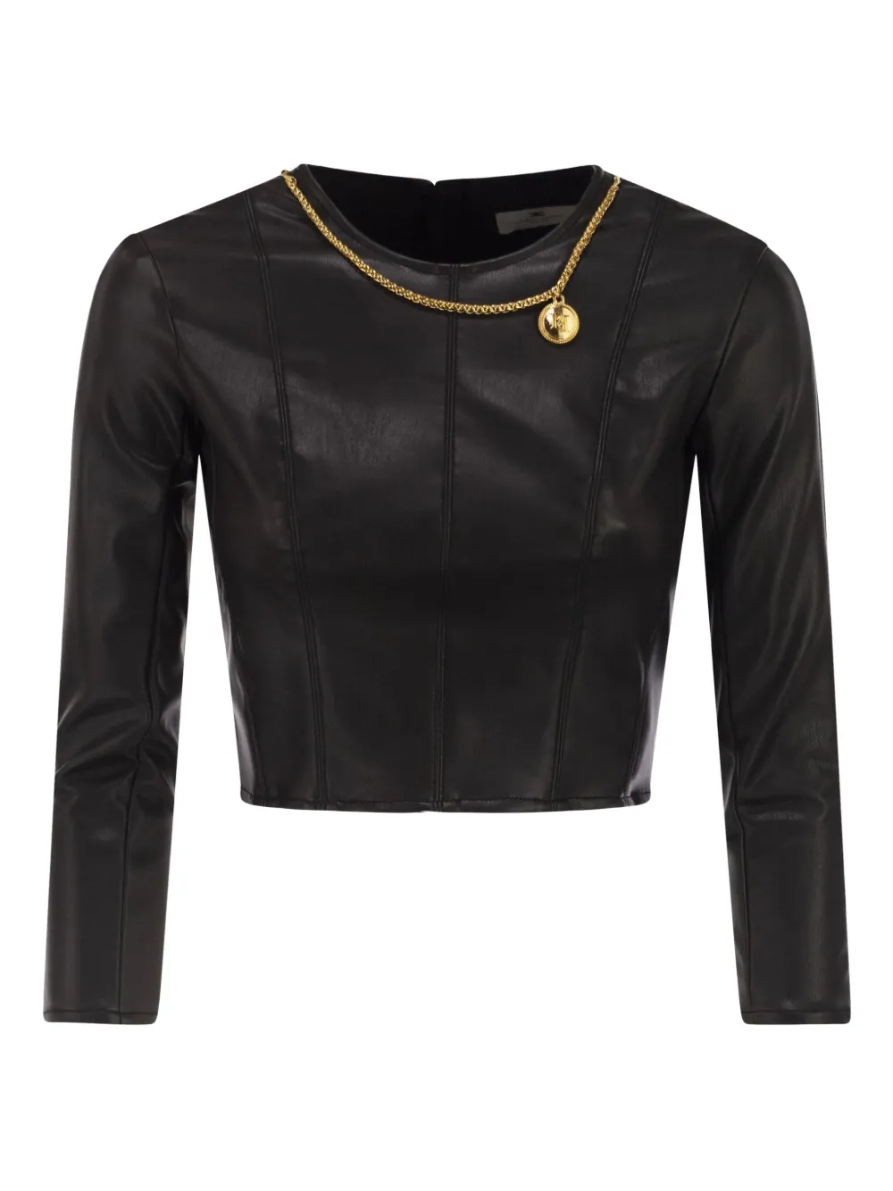 Elisabetta Franchi T-shirt con ciondoli - Nero