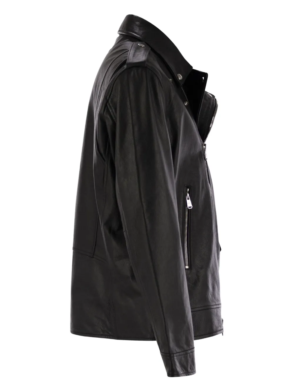  Dondup Leather Biker Jacket - Black 