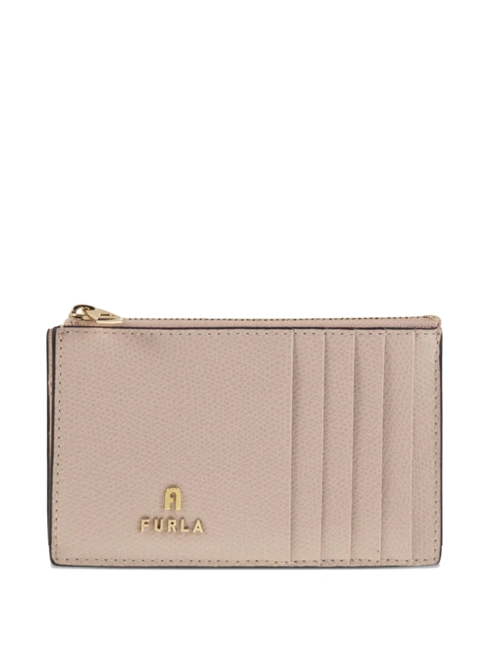 Furla Medium Zip-fastening Card Holder In Neutral