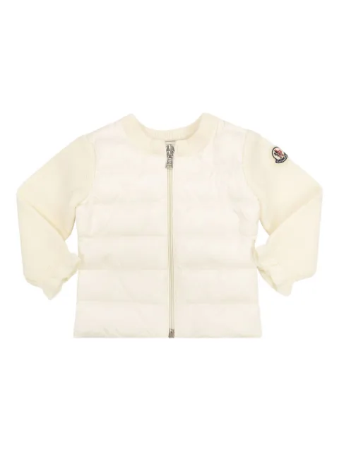 Moncler Enfant Cardigan com patch de logo