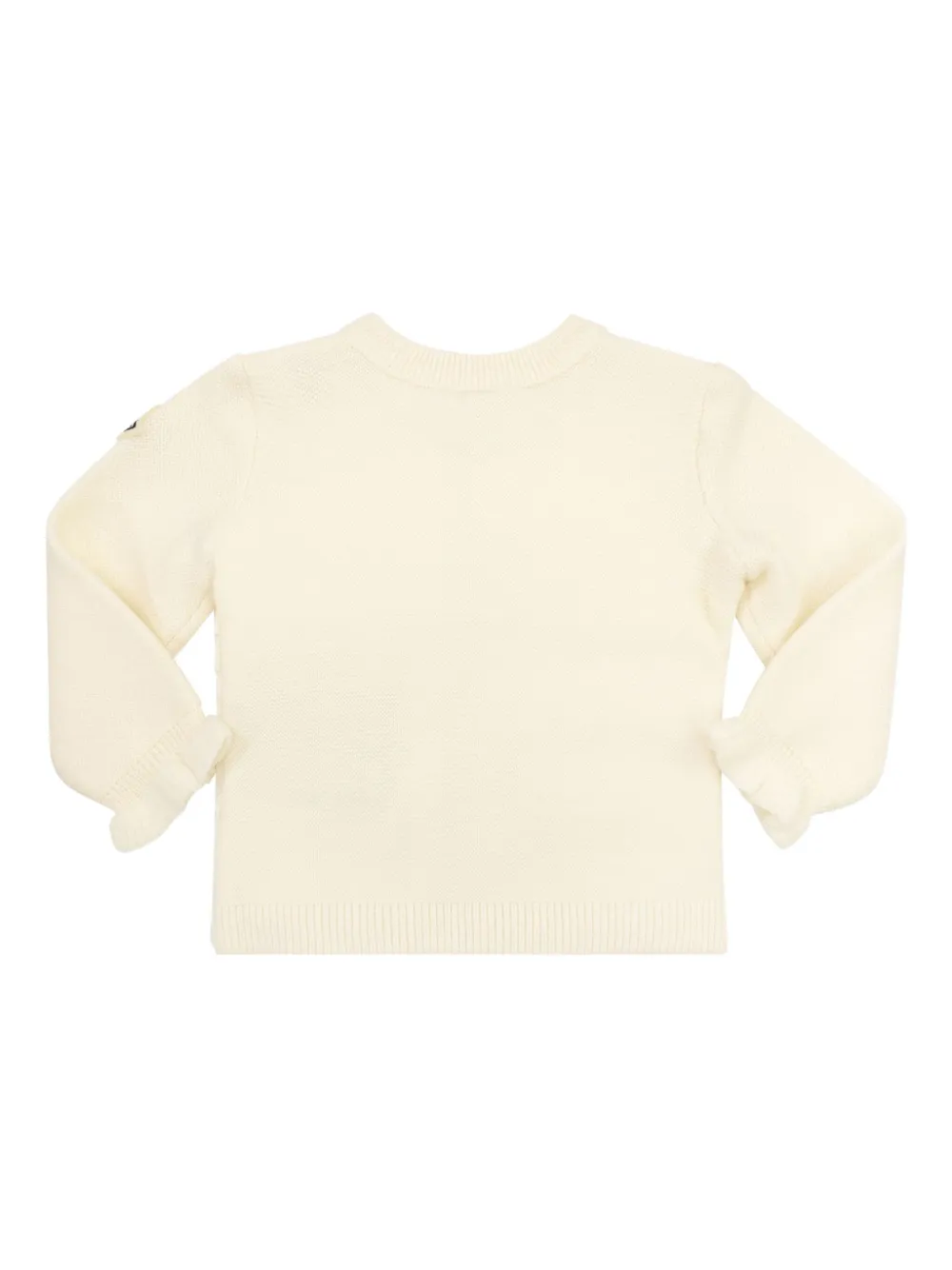  Moncler Enfant Logo-patch Wool Cardigan - Neutrals 