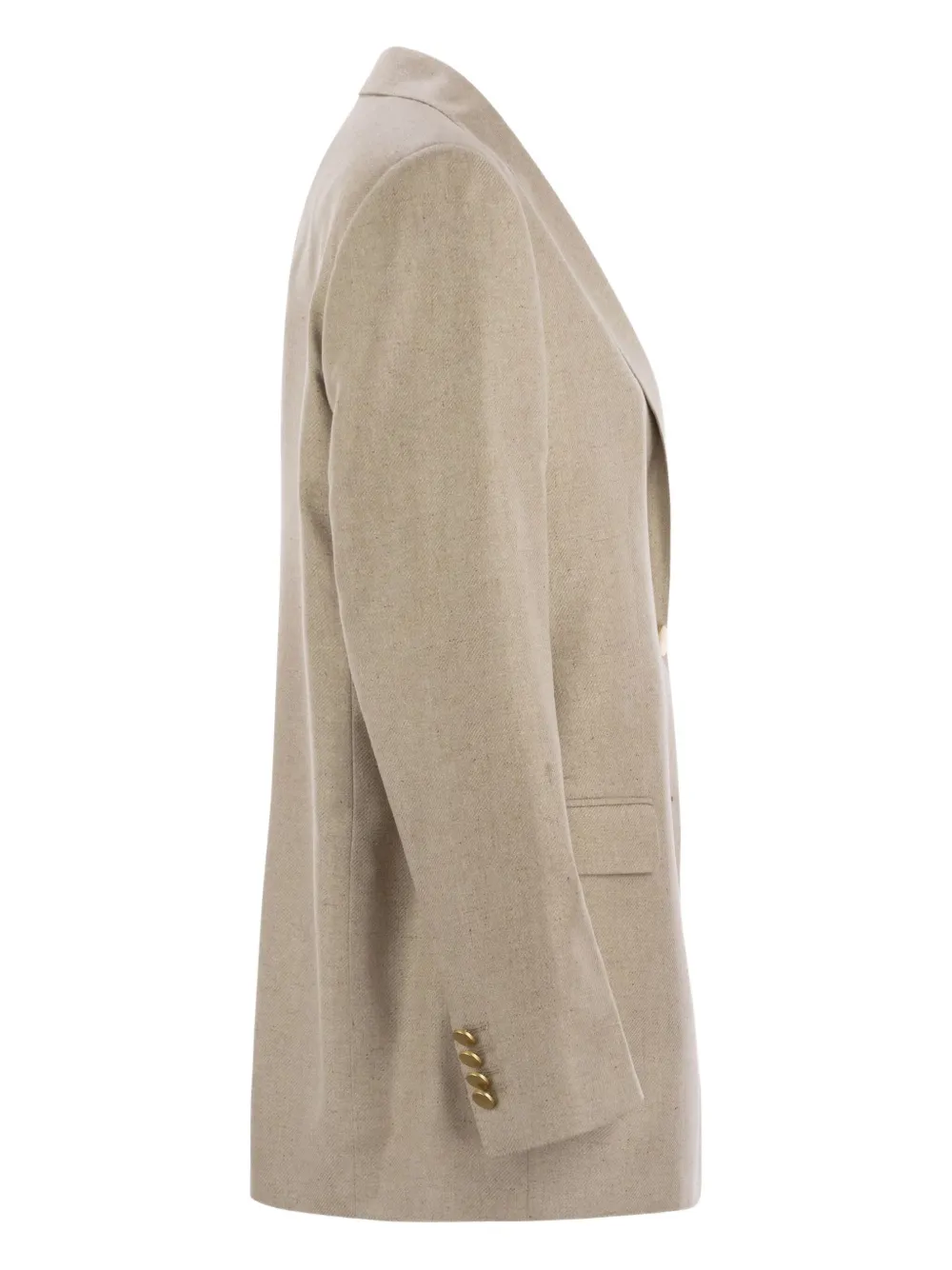 Tagliatore Zijden colbert met twee knopen Beige