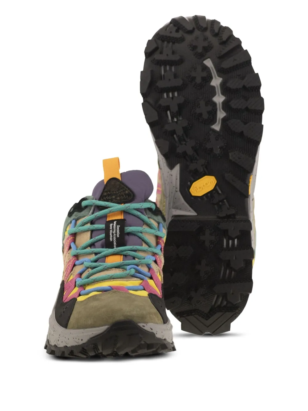 FLOWER MOUNTAIN Iwano suède sneakers van technisch materiaal Bruin