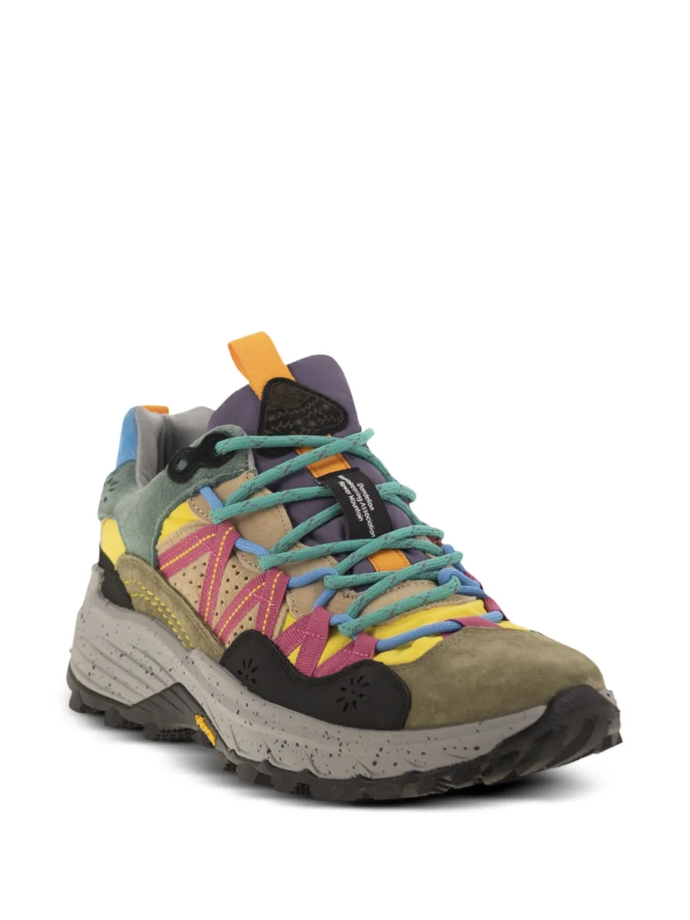 FLOWER MOUNTAIN Iwano suède sneakers van technisch materiaal Bruin