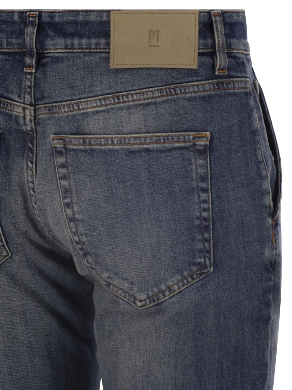 PT Torino Indie jeans met vijf zakken Blauw