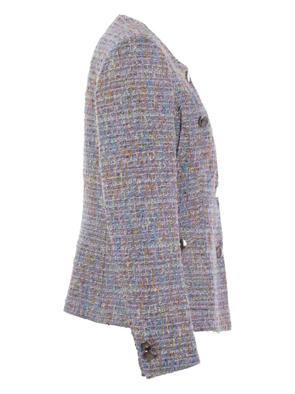 Tagliatore Jack met opgestikte zakken en ronde hals - Blauw