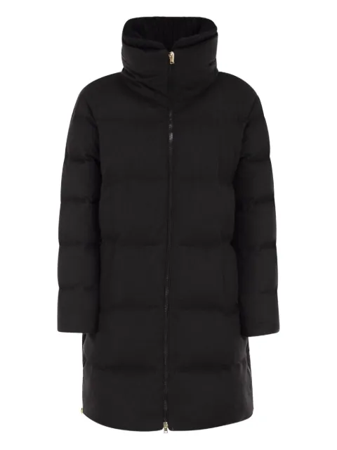 Herno striped-quilted coat