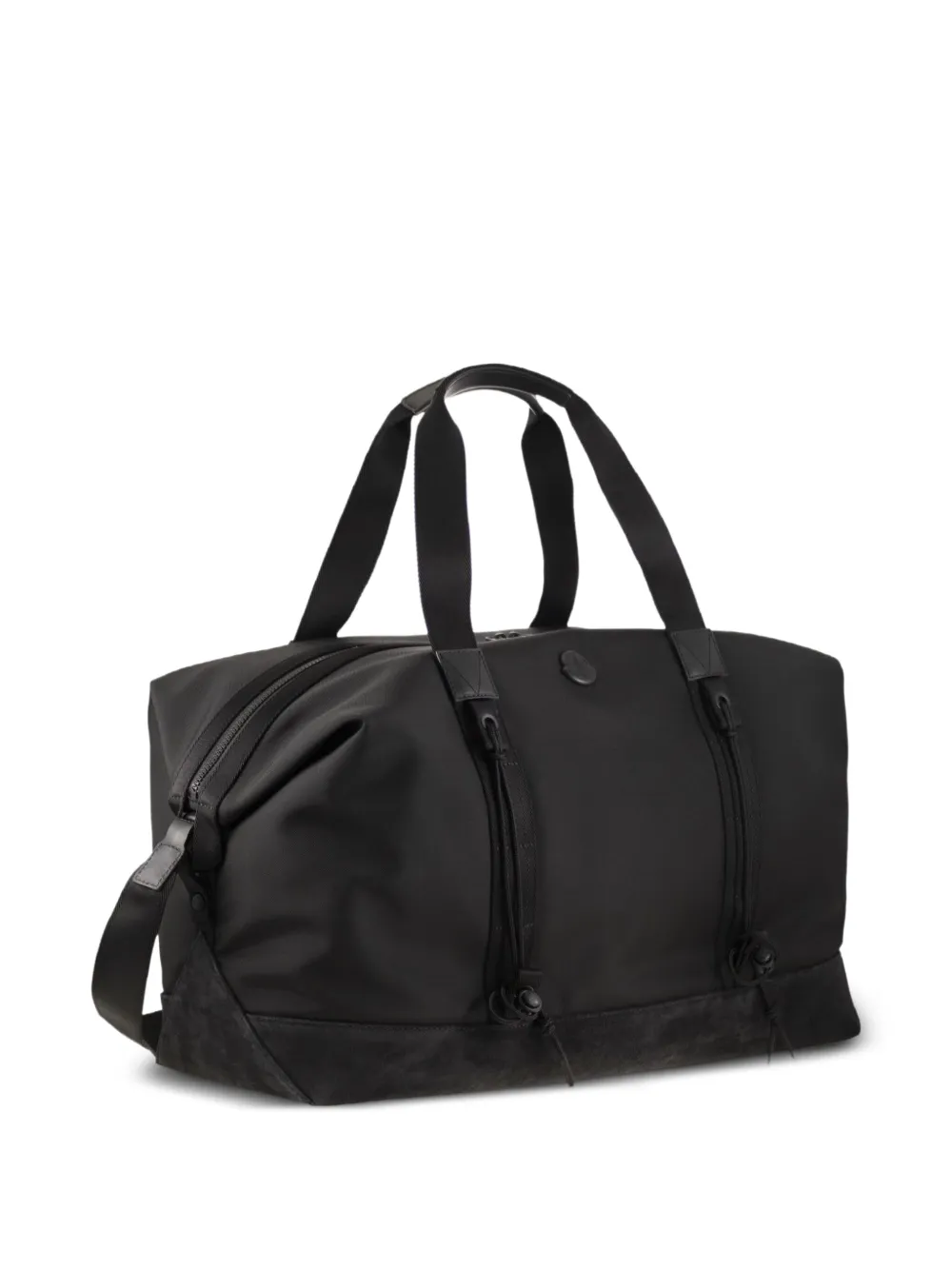 Moncler Tech duffeltas met leren afwerking Zwart