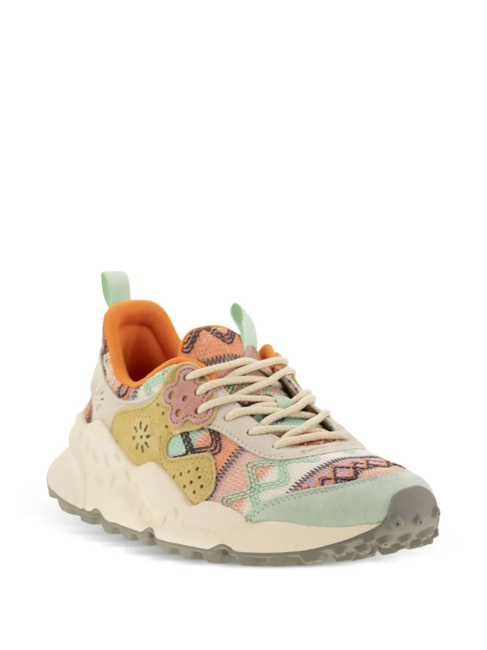 FLOWER MOUNTAIN Kotetsu sneakers met vlakken Beige