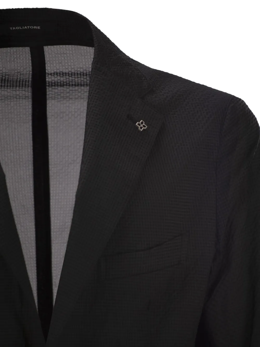 Tagliatore Two-button Patch-pockets Blazer In Black