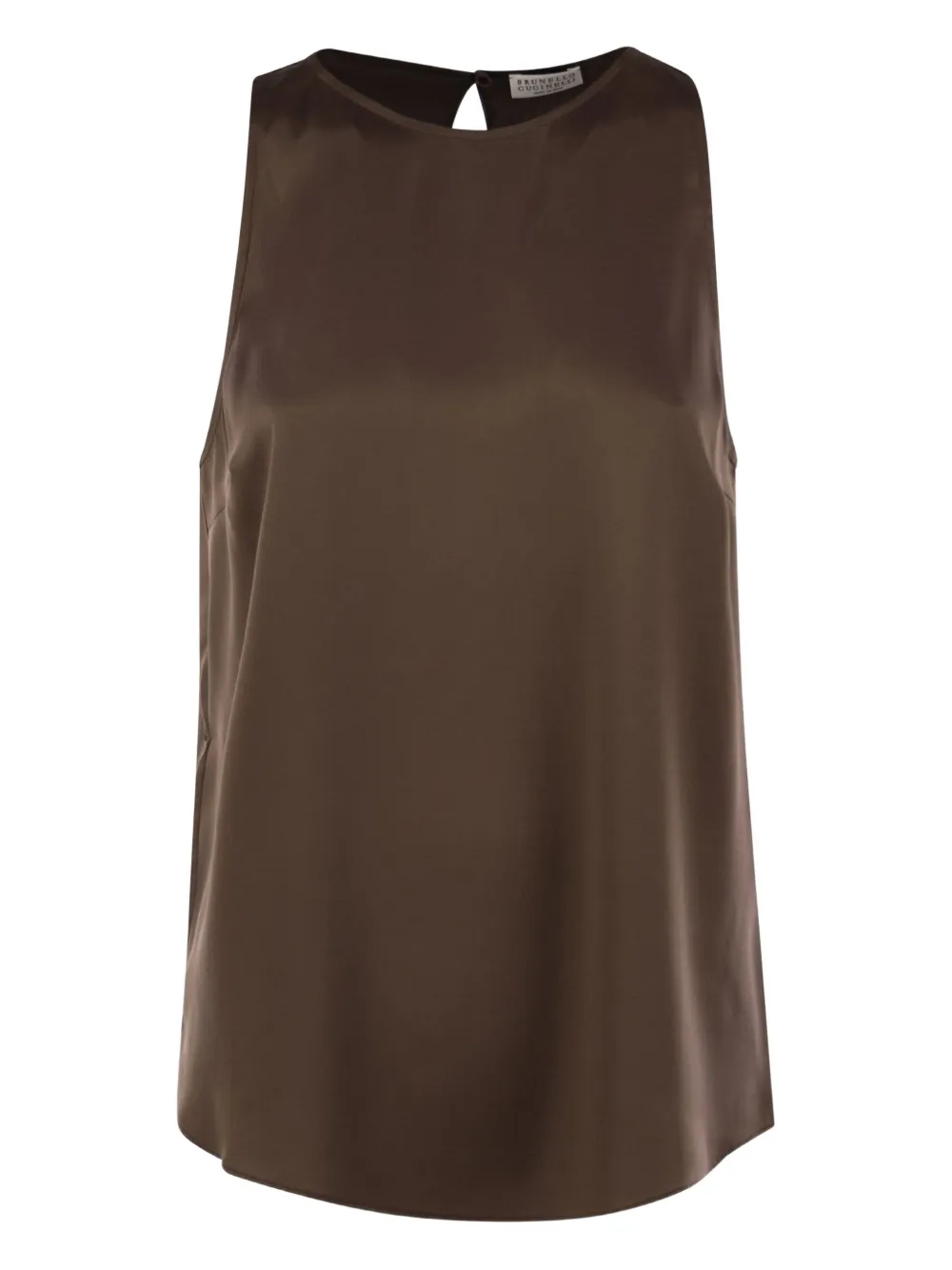 Brunello Cucinelli Blusa smanicata - Marrone