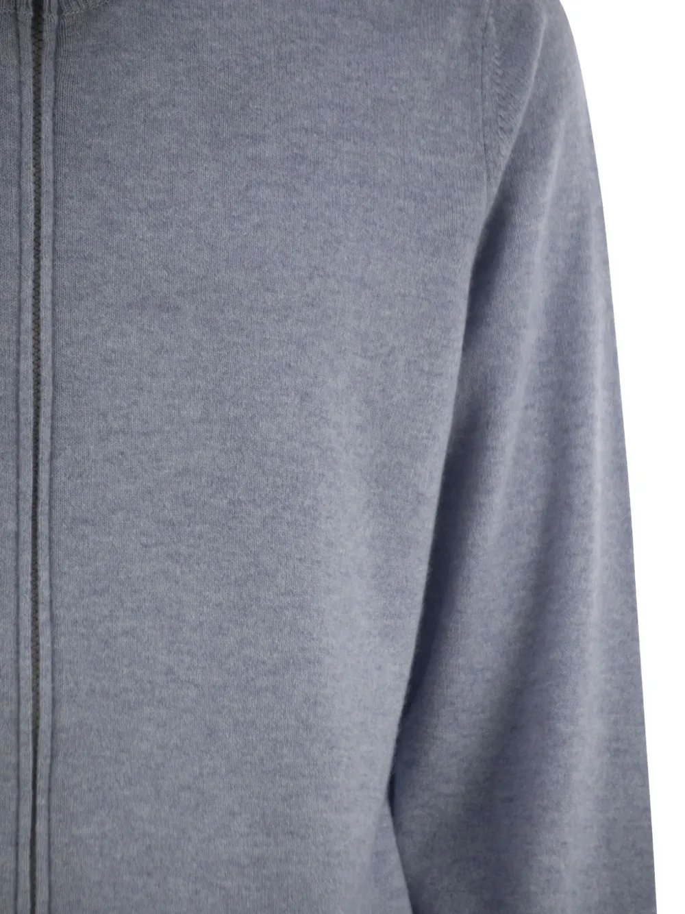 Zipped Cashmere Cardigan