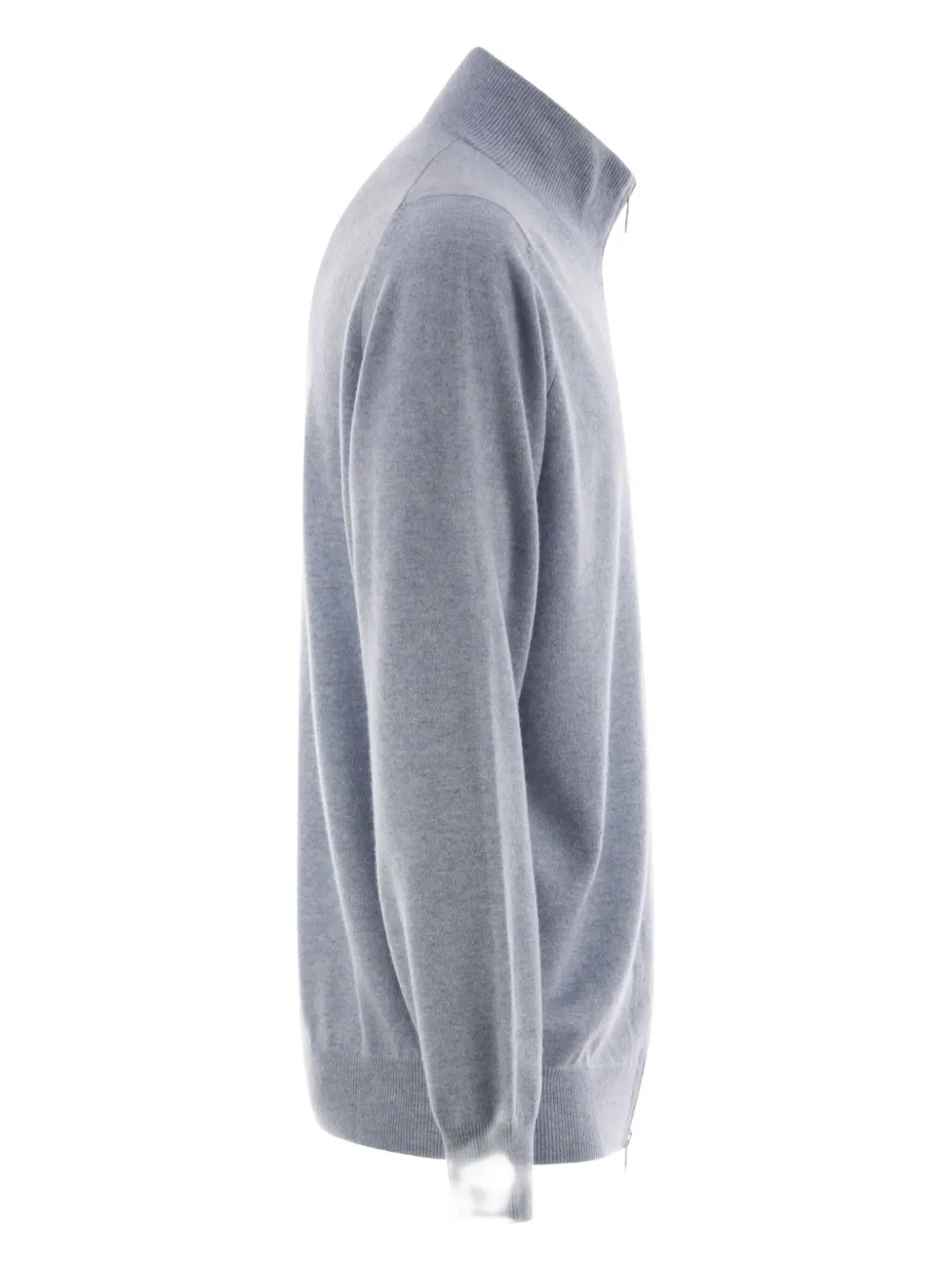 Zipped Cashmere Cardigan