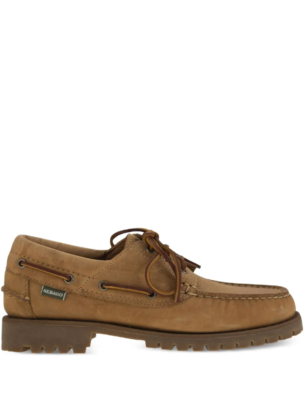 Sebago Mocassini da barca Acadia in pelle cerata - Marrone