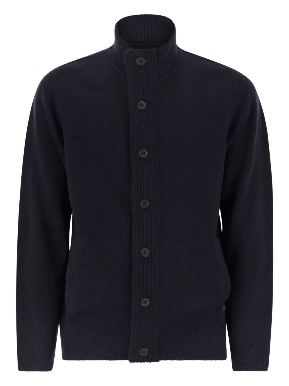 Barbour Cardigan a collo alto - Blu