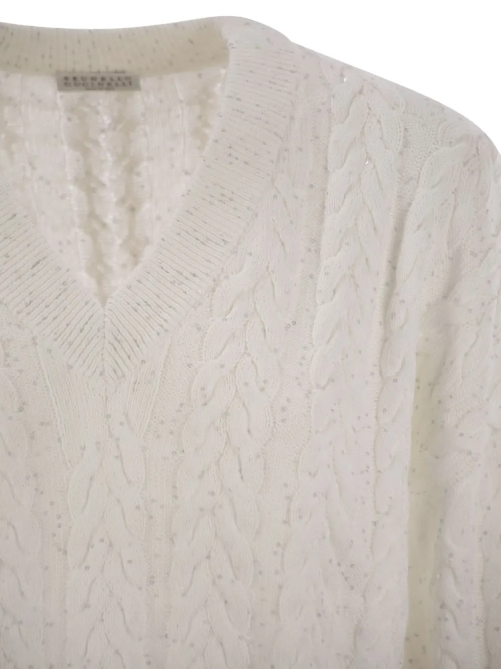 Brunello Cucinelli Dazzling trui met pailletten Wit