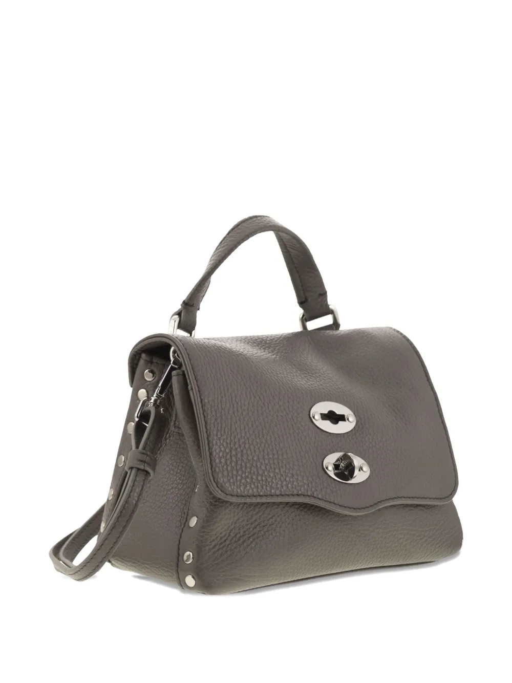 Zanellato Baby Postina Studded Tote Bag In Gray