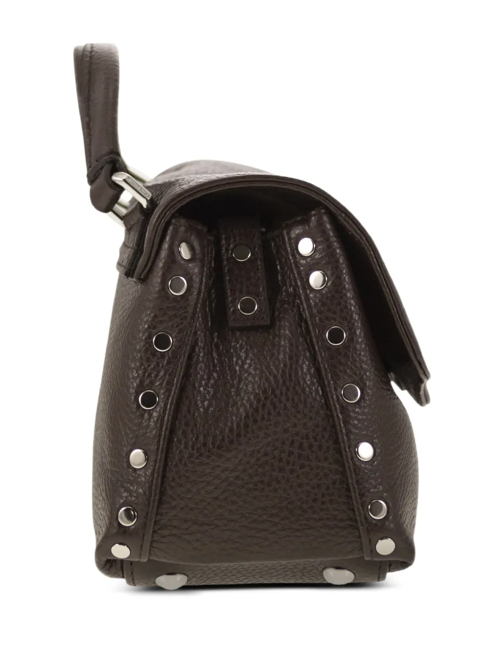 Zanellato Baby Postina Studded Tote Bag In Brown