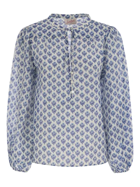 MC2 Saint Barth lace-fastening floral-pattern harper blouse