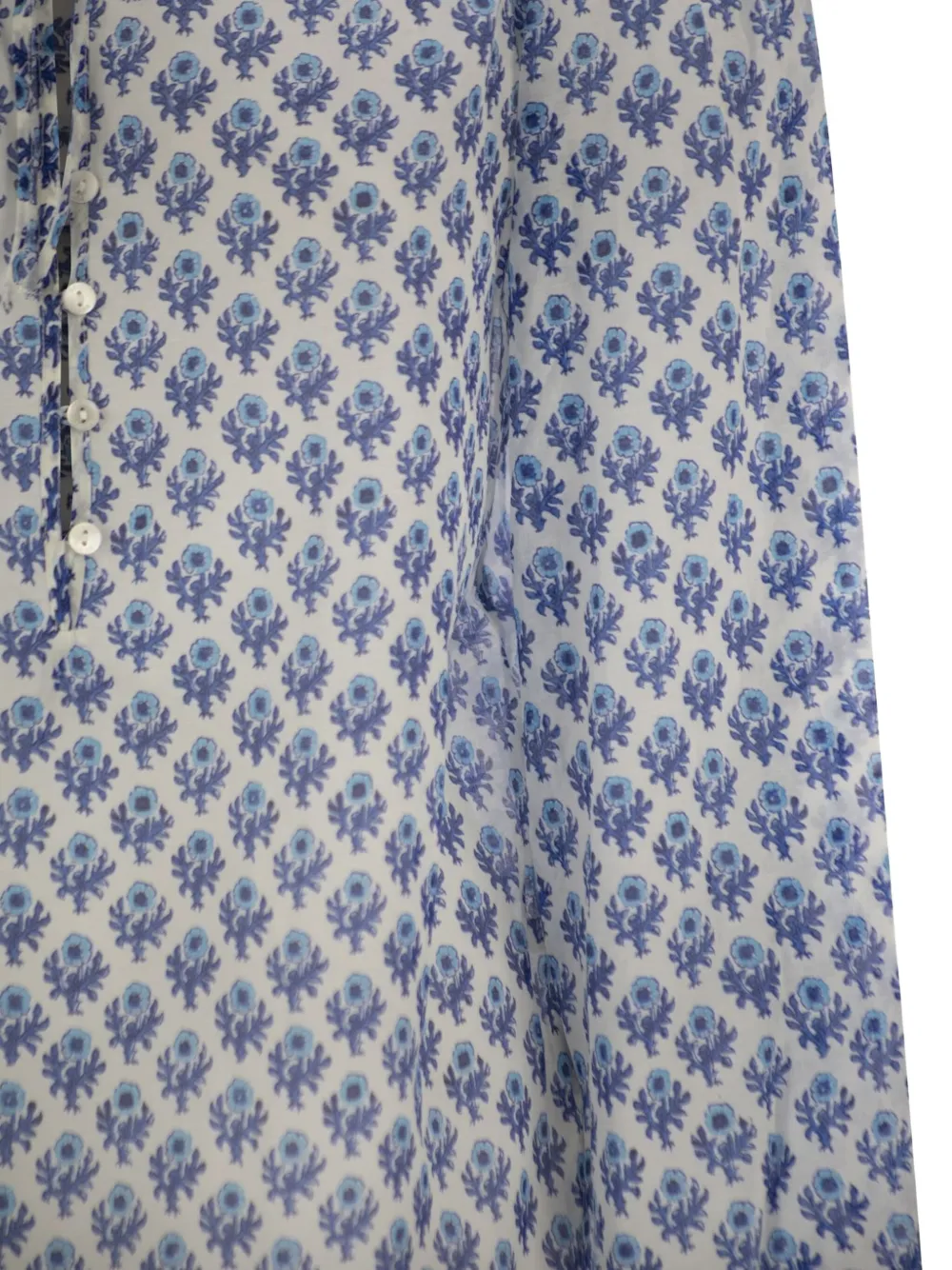 Lace-Fastening Floral-Pattern Harper Blouse