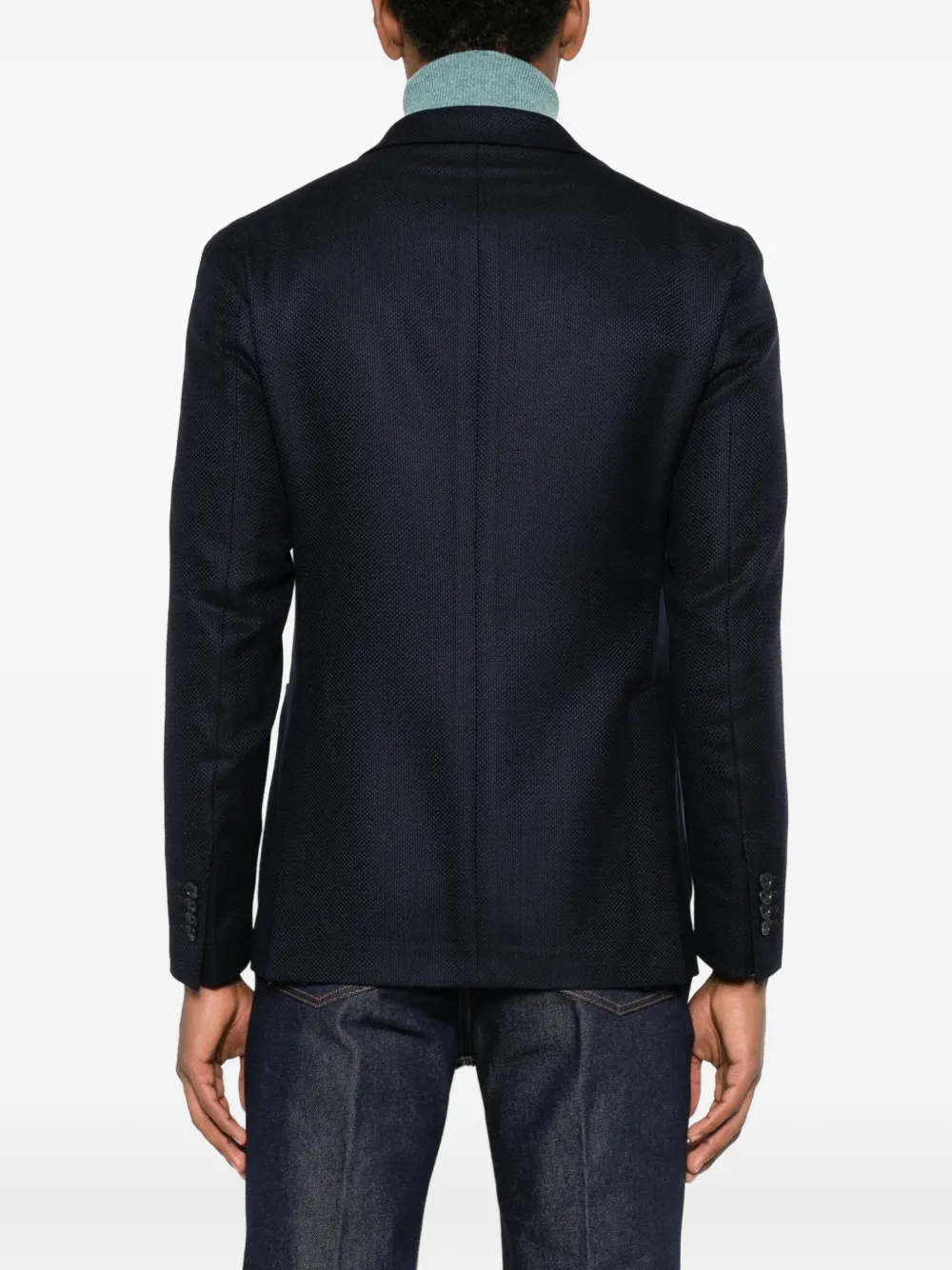 Tagliatore Button Virgin-wool Jacket In Blue