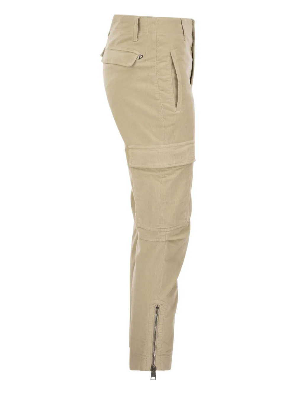  Dondup Eve Velvet Cargo Trousers - Neutrals 