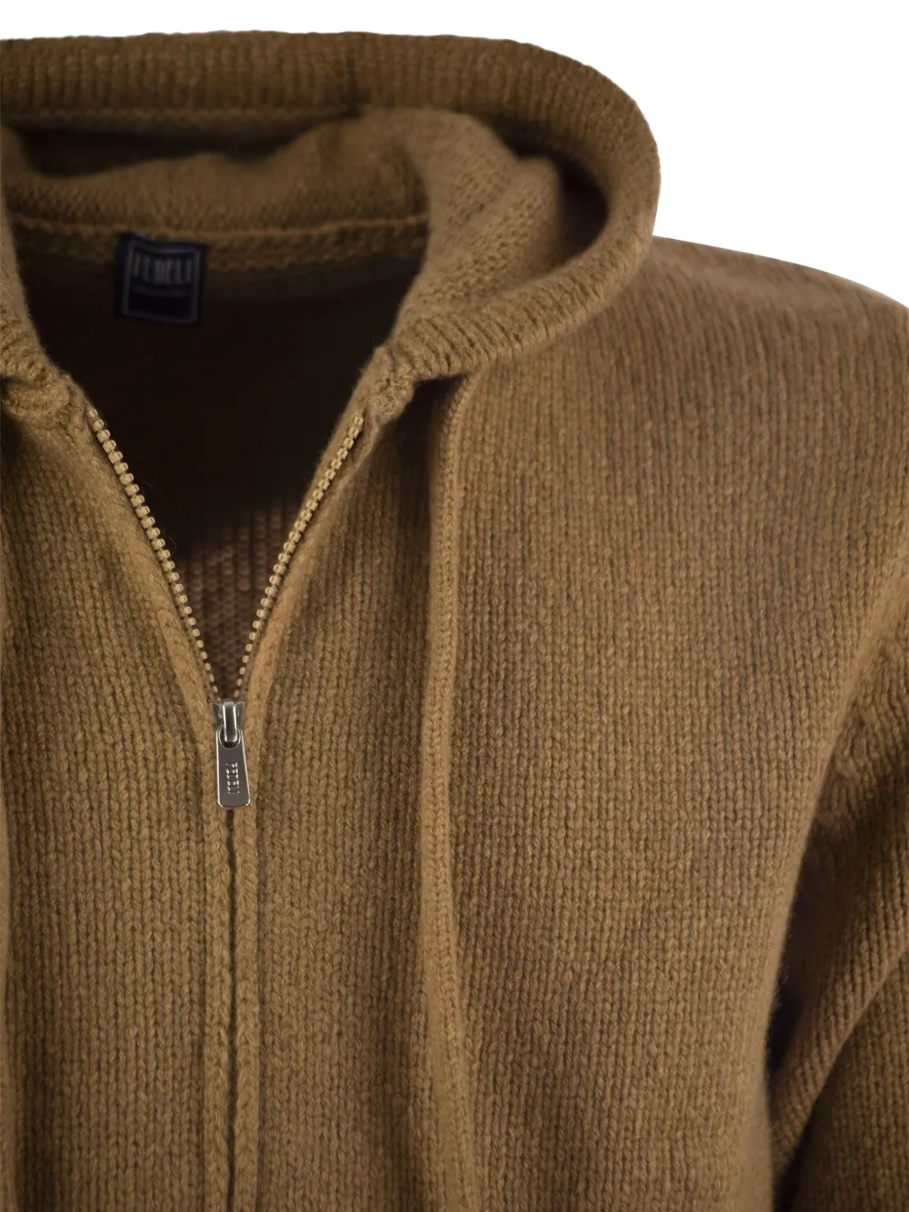 Fedeli Hoodie met rits Bruin