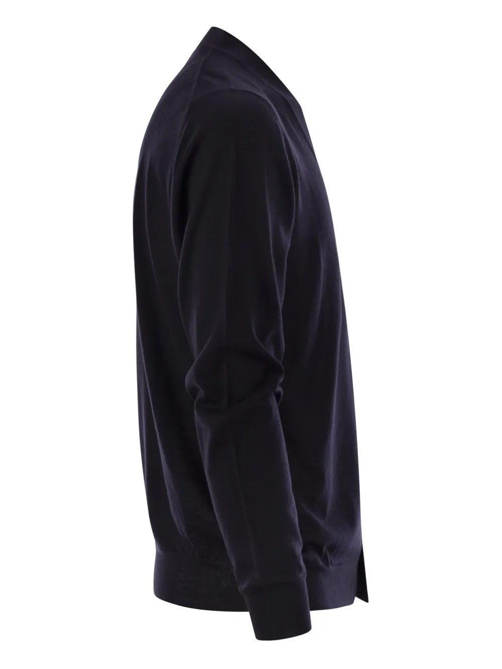  Fedeli V-neck Buttoned Cardigan - Blue 