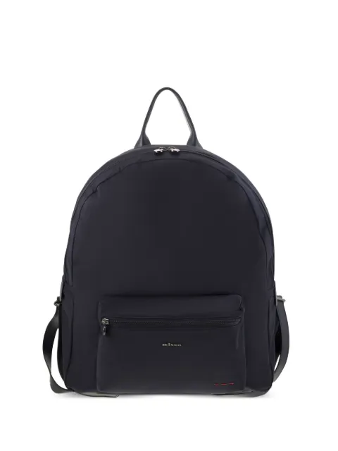 Kiton logo zipped backpack