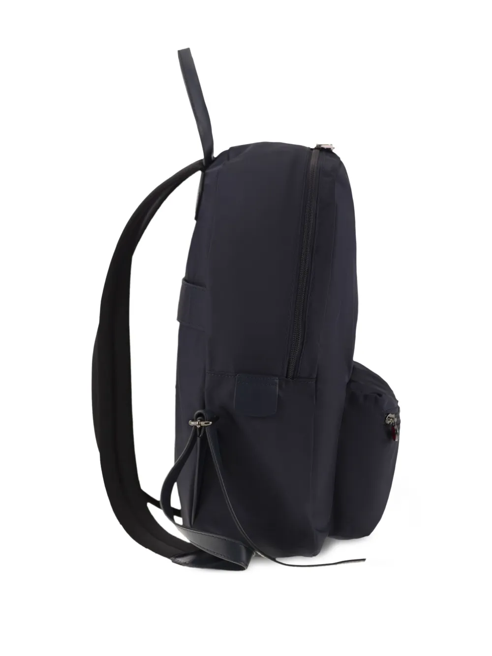 Kiton Technical Fabric Backpack With Logo In Blue