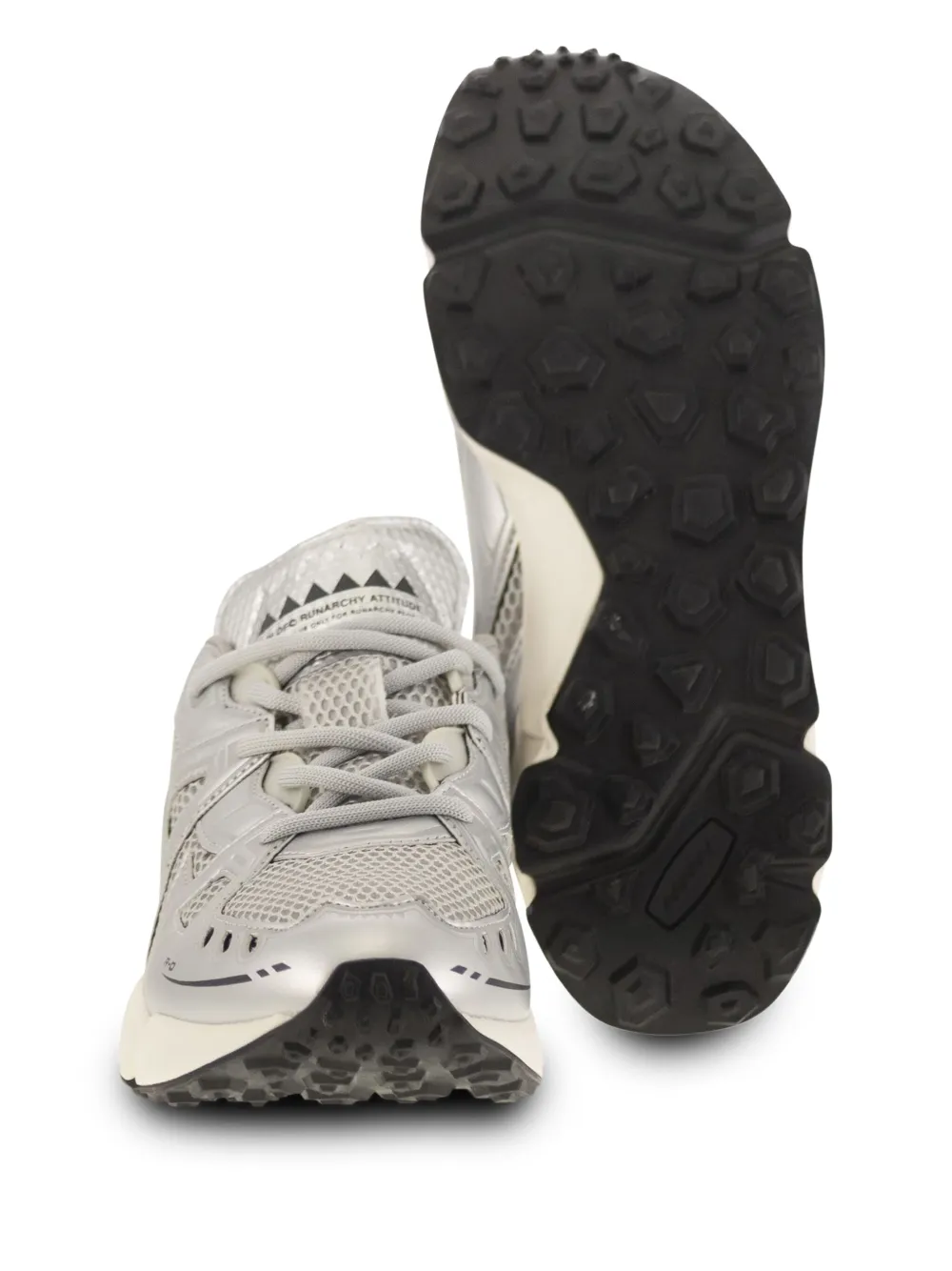 RUN OF Sneakers met metallic-effect Zilver