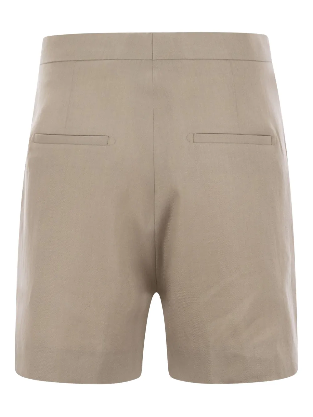 Tagliatore Getailleerde shorts met paspelzak - Beige