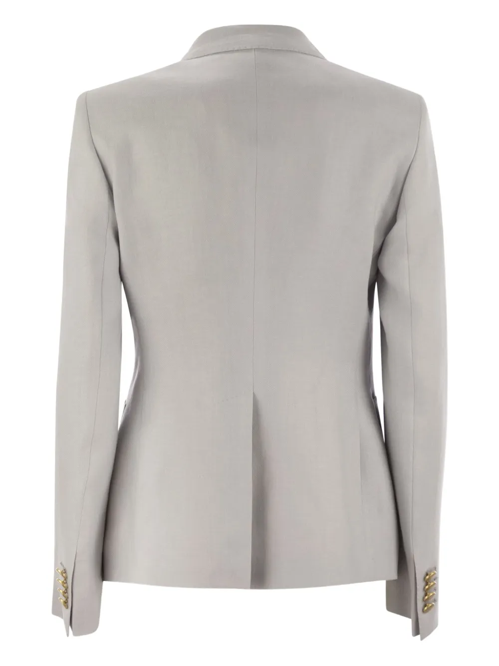 double-breasted linen blazer