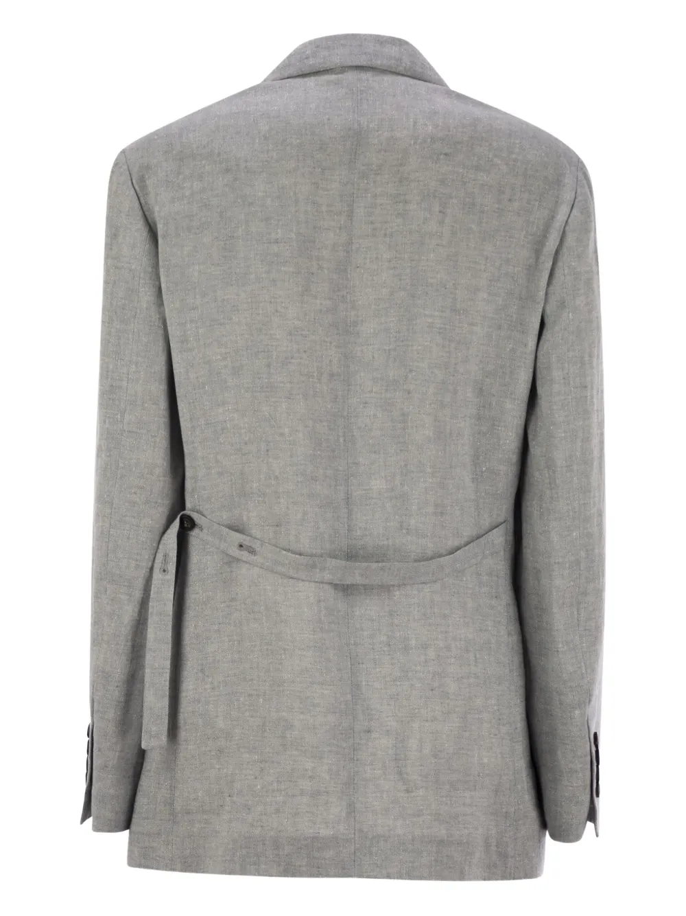 Brunello Cucinelli Linen-blend Blazer In Gray