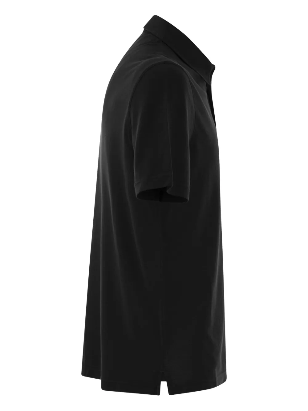  Fedeli Buttoned Polo Shirt - Black 